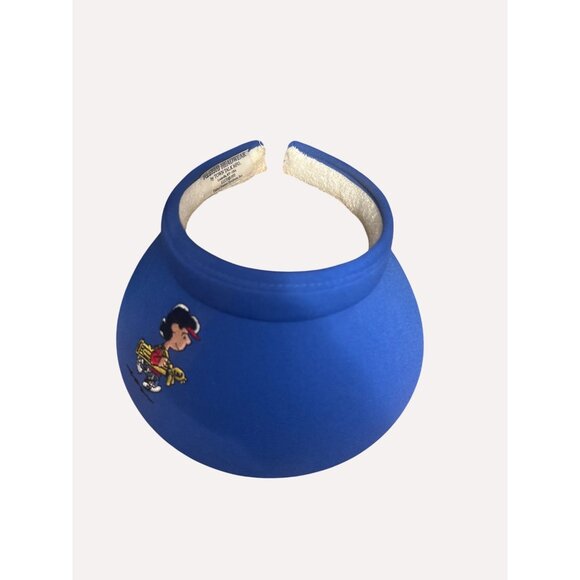 Blue Peanuts Lucy Baseball Visor By Town Talk MFG Adj Fit Terry Cloth‎ Lining